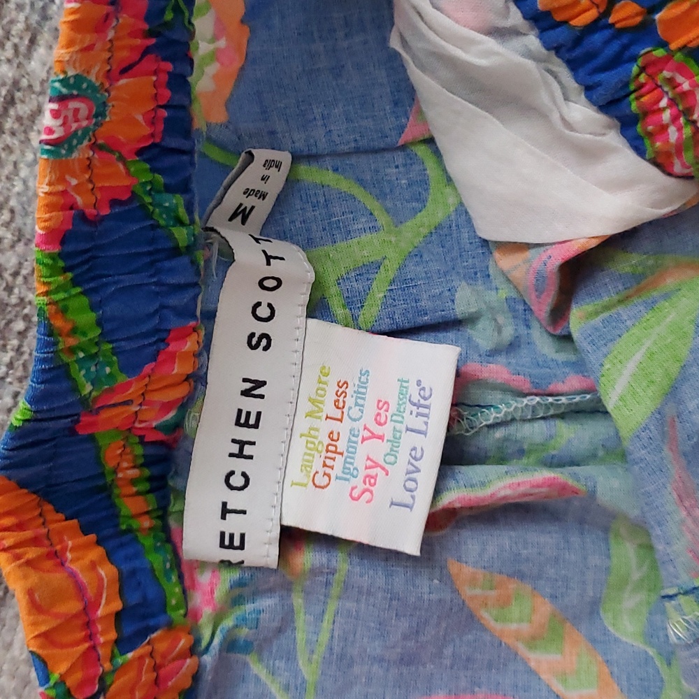 Gretchen Scott Designs Tropical Vibrant 2-piece Lounge Pajama Set SzM - Picture 9 of 12